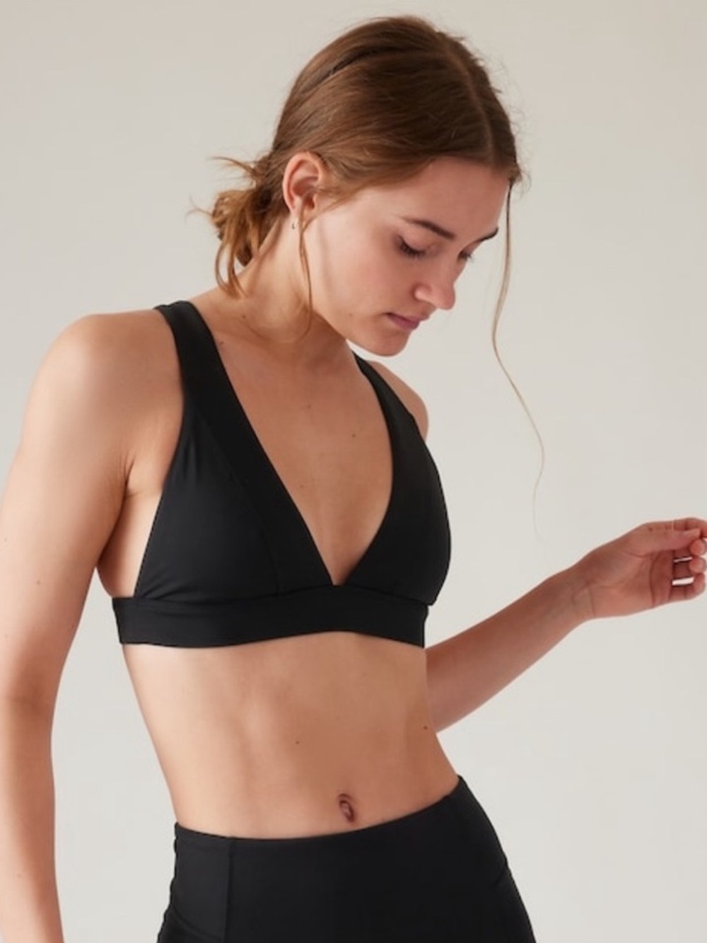 NWT Athleta Riptide Black Bikini Top / A-C cups